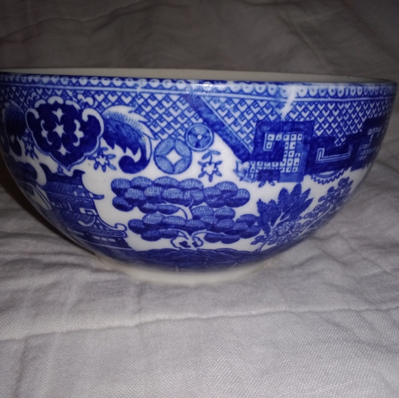 Vintage Blue And White Asian Rice Oriental Bowl Made in Japan - Picture 3 of 11